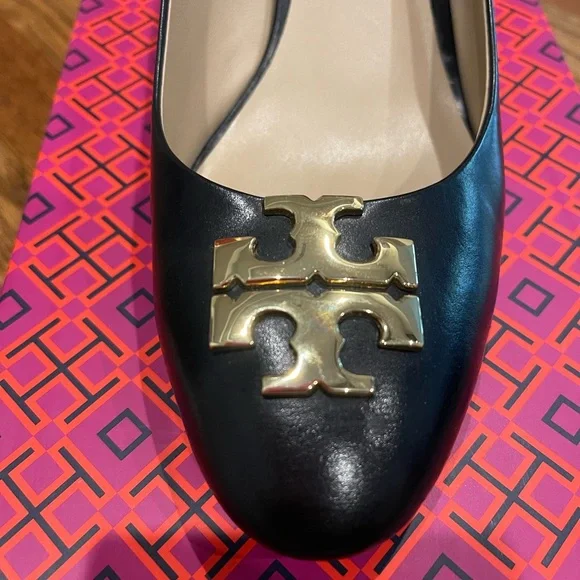 Tory Burch Raleigh heels 70mm black and gold size 11 - Picture 6 of 10